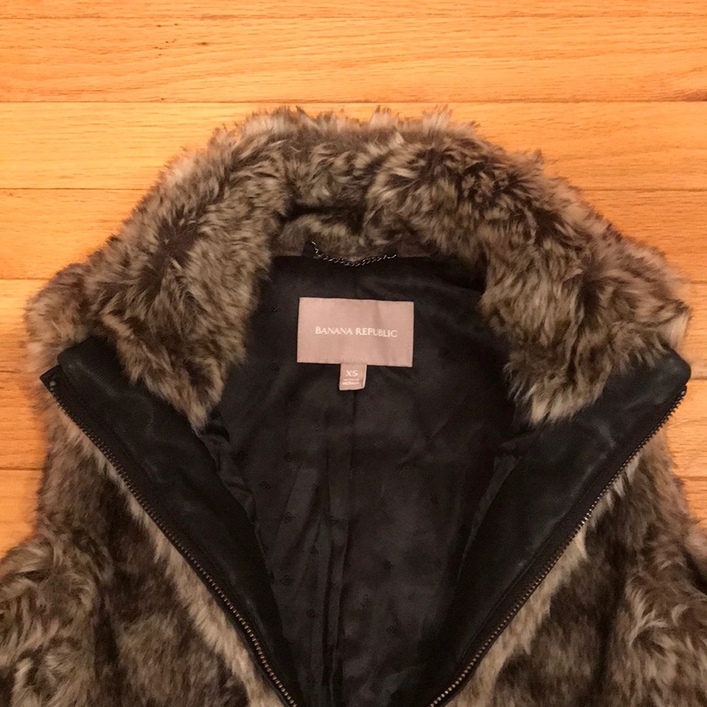 Banana Republic Faux Fur Vest